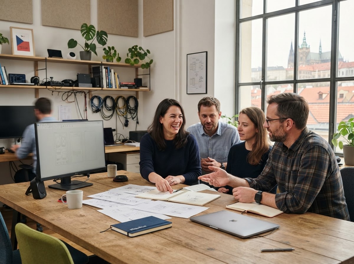 Velqarynix team reviewing AI-driven risk models for retirement portfolios